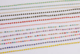 Dainty Multi color Enamel Satellite Paperclip Chain by Yard, Link Cable Chain, Wholesale bulk Roll Chain Jewelry