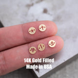 14k Gold Filled Disc Connectors Star Cross Lightning Bolt Heart Om Sterling Silver Connectors Bracelet or Necklace Permanent Jewelry Supply