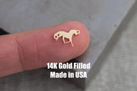 Horse Connectors - 14Kt Gold Filled or Sterling Bitch Connectors - For Permanent Jewelry Bracelet, Necklace, Ring - Permanent Jewelry Supply