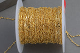 Gold Filled Flat Tubed Chain, 3 plus 1 Oval Links, Wholesale, USA Made, Chain by foot