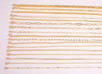 18" Necklaces Anti Tarnish PVD Ion Gold Plated 2" Extender High Quality Cuban Curb Paperclip Rolo Mariner Cube Satellite Necklace