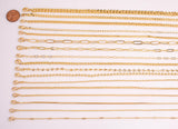 18" Necklaces Anti Tarnish PVD Ion Gold Plated 2" Extender High Quality Cuban Curb Paperclip Rolo Mariner Cube Satellite Necklace