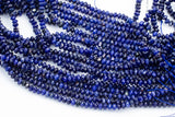 Natural Sodalite Beads Full Strands-15.5 inches- Nice Size Hole- Diamond Cutting, High Facets- Nice and Sparkly- Faceted Rondelle-6mm