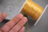 Little Paperclip 14kt Gold Filled, Gold Filled Paperclip chain 1.7x4.7mm - Elongated Oval Permanent Jewelry - USA made