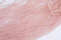 3mm Pink Crystal Beads Rondelle Roundel Beads -2 or 5 or 10 STRANDS ~13 inches long about 100+ Beads - Pink AB