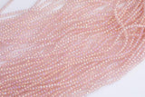 3mm Pink Crystal Beads Rondelle Roundel Beads -2 or 5 or 10 STRANDS ~13 inches long about 100+ Beads - Pink AB