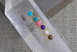 Colorful Opal 14kt Gold Filled & Sterling Silver Synthetic Opal CONNECTORS 3mm or 4mm - Bulk Permanent Jewelry Supply - Limited Edition