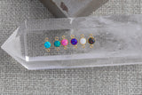 Colorful Opal 14kt Gold Filled & Sterling Silver Synthetic Opal CONNECTORS 3mm or 4mm - Bulk Permanent Jewelry Supply - Limited Edition