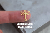 Dragon Fly - Permanent Jewelry Connectors- Hand Polished Stainless Steel - Made in the USA PVD Ion Plating
