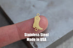 Cowboy Boots Connector- Permanent Jewelry Connectors- Hand Polished Stainless Steel - Made in the USA PVD Ion Plating