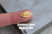 Football Connector- Permanent Jewelry Connectors- Hand Polished Stainless Steel - Made in the USA PVD Ion Plating