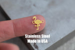 Flamingo Connector- Permanent Jewelry Connectors- Hand Polished Stainless Steel - Made in the USA PVD Ion Plating