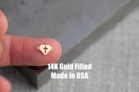 Heart Cross Connector - 14Kt Gold Filled Sterling Silver - Connectors - Permanent Jewelry Supply