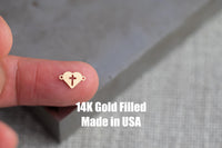 Heart Cross Connector - 14Kt Gold Filled Sterling Silver - Connectors - Permanent Jewelry Supply