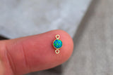 Colorful Opal 14kt Gold Filled & Sterling Silver Synthetic Opal CONNECTORS 3mm or 4mm - Bulk Permanent Jewelry Supply - Limited Edition