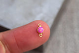 Colorful Opal 14kt Gold Filled & Sterling Silver Synthetic Opal CONNECTORS 3mm or 4mm - Bulk Permanent Jewelry Supply - Limited Edition
