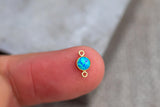 Colorful Opal 14kt Gold Filled & Sterling Silver Synthetic Opal CONNECTORS 3mm or 4mm - Bulk Permanent Jewelry Supply - Limited Edition