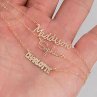 Custom Gold Filled Connectors - any WORD or NAME connector for Permanent Jewelry, sterling silver or gold filled
