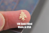 Cedar Tree 14Kt Gold Filled or Sterling Cross Connectors Bracelet or Necklace Permanent Jewelry