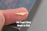 Middle Eastern Country Map Israel Palestine Connector Outline 14Kt Gold Filled or Sterling Connectors Bracelet or Necklace Permanent Jewelry