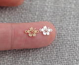 Birth Month Flower Connector - 14Kt Gold Filled Sterling Silver - Flower Connectors - Permanent Jewelry Supply- All coming Soon