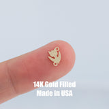 Tulip Flower Permanent Jewelry Connector- Intricate Detail - 14kt gold filled or Sterling Silver - Made in the USA - Custom
