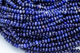 Natural Sodalite Beads Full Strands-15.5 inches- Nice Size Hole- Diamond Cutting, High Facets- Nice and Sparkly- Faceted Rondelle-6mm