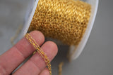 Gold Filled Elongated Oval Rolo Chain 1.3x3mm - Dainty Paperclip Style Wholesale Chains for Permanent Jewelry - USA made