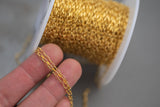 Gold Filled Elongated Oval Rolo Chain 1.3x3mm - Dainty Paperclip Style Wholesale Chains for Permanent Jewelry - USA made
