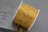 Gold Filled Flat Tubed Chain, Elongated Heavy Oval Chain, 3x8.5mm links, , Wholesale, USA Made, Chain by foot- Paper Clip Chain