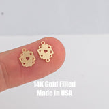Playing Card, Casino Permanent Jewelry Connector- Intricate Detail - 14kt gold filled or Sterling Silver - Made in the USA - Custom
