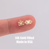 Love Letter Permanent Jewelry Connector- Intricate Detail - 14kt gold filled or Sterling Silver - Made in the USA