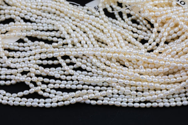 Natural Freshwater Pearl Potato Pearls 3.5mm- 14 inches long
