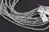 Super Clear Natural Herkimer Diamond Quartz Beads 3.8mm Double Pointed Quartz 14" Strand Top Drilled- Super Tiny