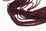 2mm Garnet Red Beads Crystal Beads Round 1 or 2 or 5 or 10 STRANDS- 14.5 inch strand-