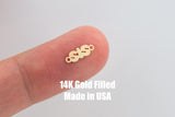 Sis Permanent Jewelry Connector or Charm- Intricate Detail - 14kt gold filled or Sterling Silver - Made in the USA - Custom