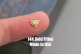 Watermelon Connector - 14Kt Gold Filled Sterling Silver - Watermelon Connectors - Permanent Jewelry Supply