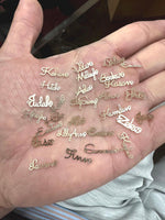 Custom Gold Filled Connectors - any WORD or NAME connector for Permanent Jewelry, sterling silver or gold filled