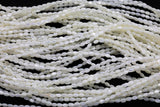 Iridescent White Mother of Pearl MOP Shell Rice Beads- 3x4mm- 15.5'' Strand Shell Beads