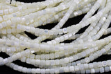 Mother of Pearl 4mm Barrel Heishi Beads 15.5" Strand Shell Beads