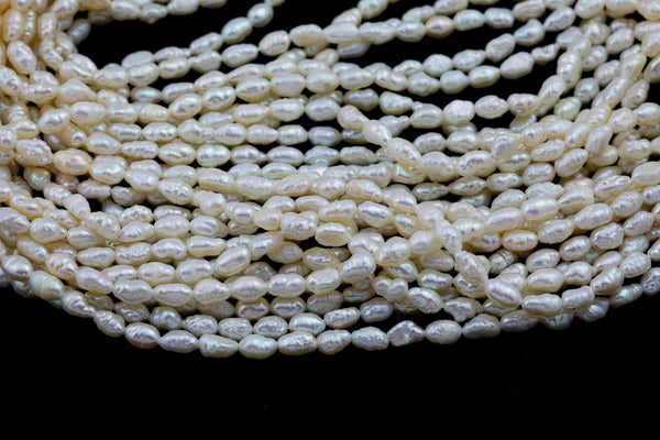 4x7mm Potato Nugget Pearl Freshwater Pearl-Full Strand 15.5 inch Strand