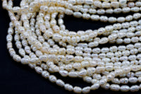 3x5mm Potato Nugget Pearl Freshwater Pearl-Full Strand 15.5 inch Strand