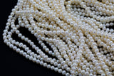 3.5mm off Round Pearl Freshwater Pearl-Full Strand 15 inch Strand