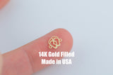 Foot Print Sand Print Permanent Jewelry Connector- Intricate Detail - 14kt gold filled or Sterling Silver - Made in the USA - Custom