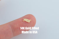 Baby Bottle Milk Bottle Permanent Jewelry Connector- Intricate Detail - 14kt gold filled or Sterling Silver - Made in the USA - Custom
