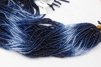 3mm Crystal Round 1 or 2 or 5 or 10 STRANDS- 16 inch strand- Umbre Blue