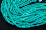 6mm 8mm Aqua Jade Beads Roundel Rondelle Smooth Full Strand 15.5 inch Strand