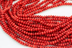 Bamboo Coral Roundel High Quality 6mm Full Strand 16" Gemstone Beads