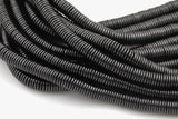 Black Wood Heishi Roundel Shaped Beads with 1.5mm Holes - Sold by 15.5" Strands Gemstone Beads