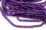 Purple Jade- High Quality in Roundel, 6mm, 8mm- Full 15.5 Inch Strand-15.5 inch Strand Smooth Gemstone Beads